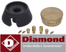 P225KFB70S - Complete geëmailleerde branderset 7 kW voor gasfornuis DIAMOND G7/T4B15T