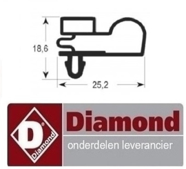 622H25-0058- Koelladerubber voor lade 1/2  DIAMOND