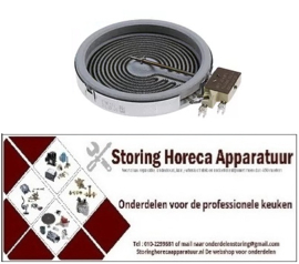 254490186 - Stralingselement rond ø 165mm 1200W 400V - H 31mm