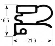 159900541 - Koeldeurrubber B 175mm L 403mm buitenmaat EMAINOX