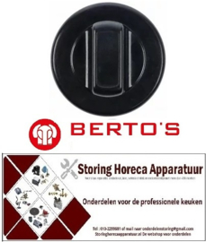 151112172 - Knop universeel ø 70mm zwart zonder adapter/symbool  BERTOS