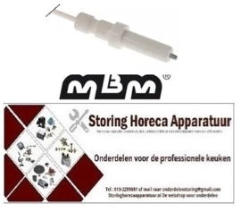 132100823 -Bougie D1 ø 5mm kabellengte 555mm voor het klemmen zum Klemmen MBM