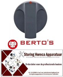 221112686 - Knop nulstreep ø 69mm as ø 8x6,5mm afvlakking boven grijs editie vanaf 11/2011 BERTOS
