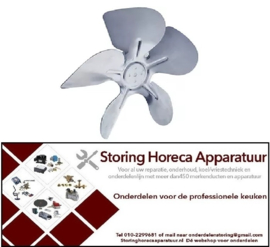 556601556 - Ventilatorblad drukkend ø 254mm ventilatorblad bevestiging 25,4mm