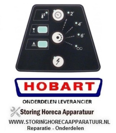5826.947.17 - Bedieningsfolie spoeltechniek universele vaatwasser zwart/wit HOBART