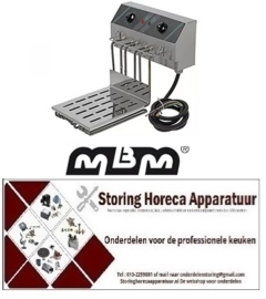 649416506 - Verwarmingselement 6600W 230/400V - L 342mm B 127mm H 230mm voor friteuse MBM