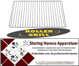 176970747 - Draadrooster B 350mm D 240mm H 7mm RVS voor rooster draadsterkte buitenring 4mm voor ROLLER-GRILL