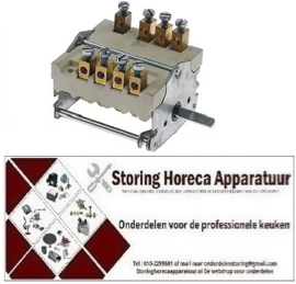 332300180 - Nokkenschakelaar 2-schakelstanden voorzetschakelaar schakelvolgorde 0-1 32A