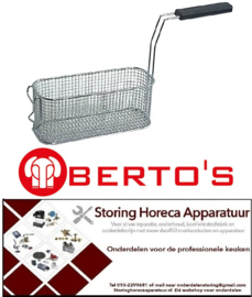 539970225 - Friteusekorf L1 255mm B1 95mm H1 110mm L2 440mm H2 170mm H3 230mm BERTOS