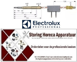 115102068 - Thermokoppel met onderbreker M9x1 L 320mm steekhuls ø6,0mm soldeeraansluiting ELECTROLUX