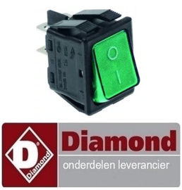 442401500550 - Wipschakelaar groen DIAMOND