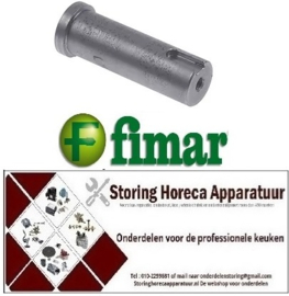 176698416 - Aandrijfas D1 ø 25mm voor deeghaken L 82mm D2 ø 30mm FIMAR