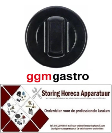 361112172 - Knop universeel ø 70mm zwart voor bakplaat GGM GASTRO