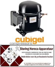 101605357 -Compressor koelmiddel R290 type NPT14RA 220-240V 50Hz HMBP 1/2HP cilinderinhoud 14,32cm³ Cubigel