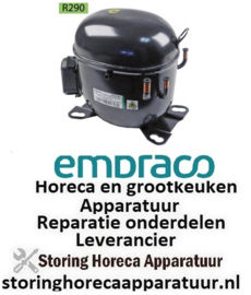 371605203 -Compressor koelmiddel R290 type NT2210U 220-240V 50Hz LBP 17,8kg 1 1/4HP vermogensverbruik 1281W EMBRASCO