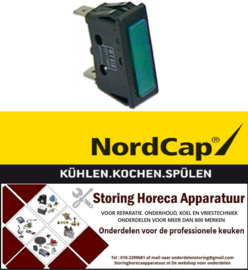 3591013916017 - Signaallamp inbouwmaat 30 x 11 mm 230V groen  NordCap KU 380