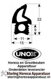 044900802 - Deurrubber profiel 2769 L 2200mm VPE 1 UNOX