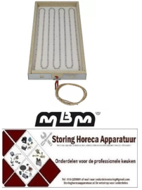 116416545 -Stralingselement rechthoekig 1500W 230V L 452mm B 193mm H 32mm VC 1 aansluitingen 2 MBM