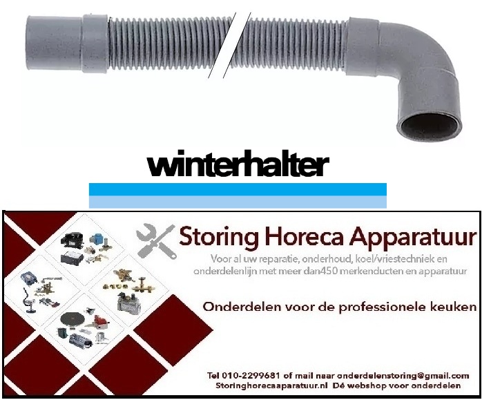 343502100 - Afvoerslang DN32 L 1500mm recht ø binnen 33mm recht ø buiten 39mm haaks ø binnen 40mm voor Winterhalter