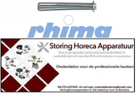 614415264 - Verwarmingselement 6000W 230V VC 3 inbouw ø 57,5mm L 480mm B 33mm H 42mm rondflens aansluiting M5 - RHIMA