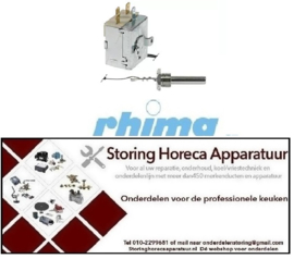 168390310 -Thermostaat t.max. 85°C instelbereik vast 55°C 1-polig 1CO 16A voeler ø 9,5mm voeler L 37mm RHIMA