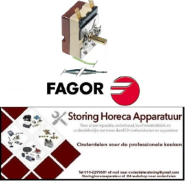 639375123 -Thermostaat t.max. 215°C instelbereik 60-215°C 1-polig 1NO 16A voeler ø 6mm voeler L 77mm FAGOR