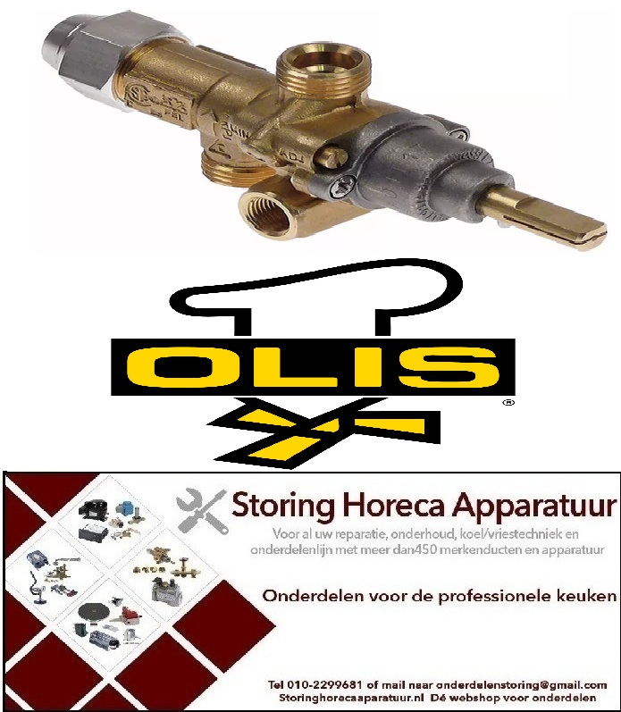 791103329 - Gaskraan type 21S bypass sproeier ø 0,35mm gasingang M16x1,5 (pijp ø 10mm) OLIS