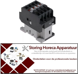 223380115 - Relais AC1 25A 400VAC (AC3/400V) 9A/4kW hoofdcontact 3NO hulpcontact 1NO