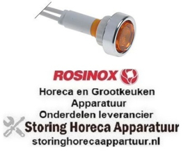 663360502 -Signaallamp ø 10mm 24V geel kabellengte 200mm fitting schroeffitting ROSINOX