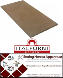 724850023 - Vuurvaststeen L 655mm B 320mm H 14mm  voor pizzaoven ITALFONI