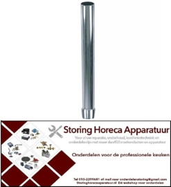 2255.15030 - Standpijp afvoer grootte 1½" werklengte 270mm totale hoogte 290mm AD ø 40mm messing verchroomd