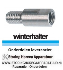 113524911 - Schroefconnectie wasarmhouder draad M12x1,75 ø 16mm L 44,5mm vaatwasser WINTERHALTER GS302 - GS310 - GS315