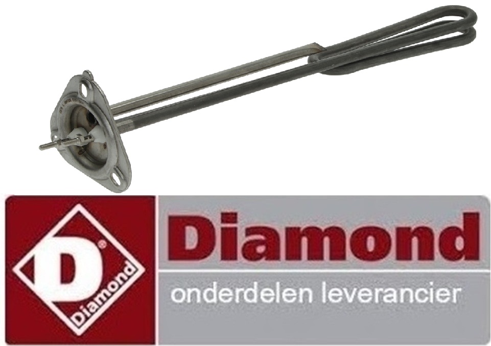 H152230116 - Boiler verwarmingselement 3000W voor voorlader vaatwasser DIAMOND 051D