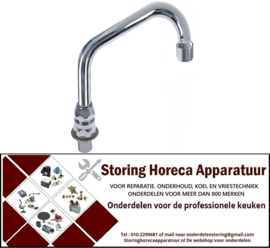 884547903 - Uitloop kraan aansluiting 1/2" OD pijp ø 18mm uitsteeksel 200mm totale hoogte 215mm