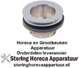 221515045 - Afvoerventiel grootte 1½" totale hoogte 41mm AD ø 70mm messing verchroomd