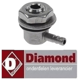 230362039 -Wandinlaat M12x1,5 RVS slang ø 90mm voor vaatwasser DIAMOND 04d/6s