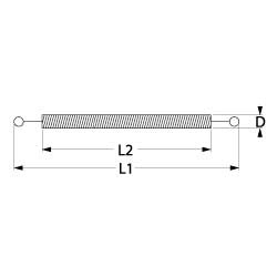 184416710 - Kwartsbuis voor kwartsbuis L1 160mm L2 125mm ø 5,5mm aansluiting oog ROLLERGRILL