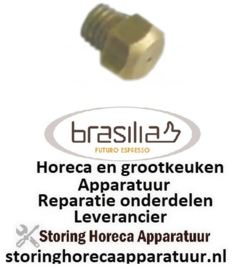 074528410 -Sproeier gat ø 0,7mm L 8,5mm draad M5x0,75 draad L 4,5mm kopdikte 4mm koper- BRASILIA