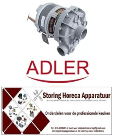 178500254 -Pomp ingang ø 45mm uitgang ø 40mm type 1266.1400 230V 50Hz fasen 1 0,37kW 0,5PS L 205mm ADLER