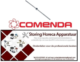 298512209 - Naspoelarm L 530mm inbouwpositie boven/onder sproeiers 6 inbouw ø 16mm COMENDA