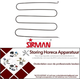 254418644 - Verwarmingselement 450W 230V VC 1 L 440mm B 350mm H 45mm pijp ø 6,3mm voor Grillplaat SIRMAN