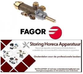 229109095 -Gaskraan COPRECI type CAL-3200 gasingang pijpflens ø27mm bypass sproeier ø 1,3mm FAGOR