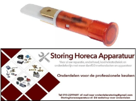 734359020 - Signaallamp ø 10mm rood 400V aansluiting vlaksteker 6,3mm