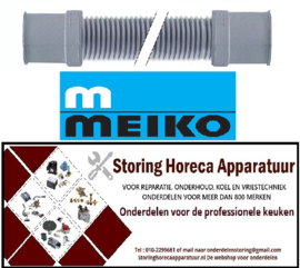 236501136  - Afvoerslang L 2500mm A ø binnen 19mm A ø buiten 24mm B ø binnen 21mm B ø buiten 28mm MEIKO