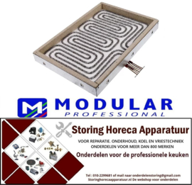 130490156 - Stralingselement rechthoekig 7500W 400V L 280mm B 400mm VC 3 aansluitingen 6 Modular