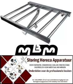 471105706 - Staafbrander 6-rijen L 518mm B 630mm H 305mm kantel braadpan MBM-Italia