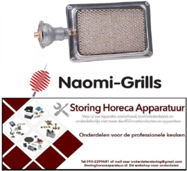 GA623105987 - Keramischebrander L 203mm B 143mm brandbereik 160x109 voor Naomi-Grills