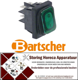 504347791 - Wipschakelaar inbouw groen 250V 20A  BARTSCHER