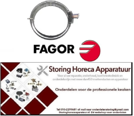 416417677 -Verwarmingselement 18000W 230V VC 6 ID ø 407mm OD ø 485mm L 485mm H 106mm B1 111mm H1 11mm FAGOR