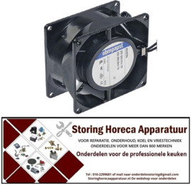 345601634 - Axiaalventilator L 119mm B 119mm H 25mm 230VAC 50Hz 14W lager kogellager fabrikant nr. 9956